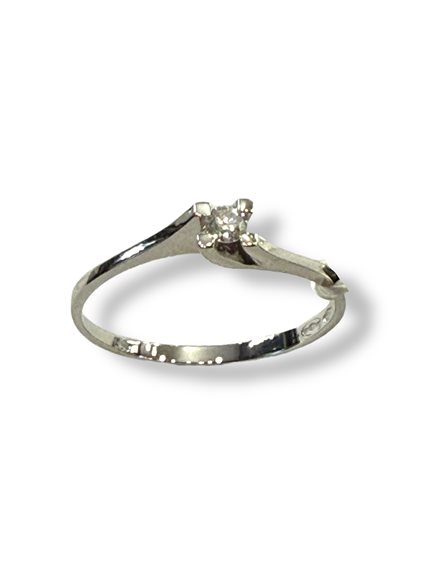 Ring Demetra Woman ESSENTIAL in White Gold Diamante 0.05 Ct 010.G.005.W - 010.G.005.W